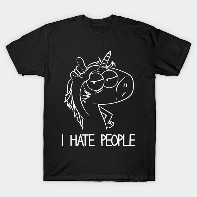 Unicorn I hate People T-Shirt by avshirtnation